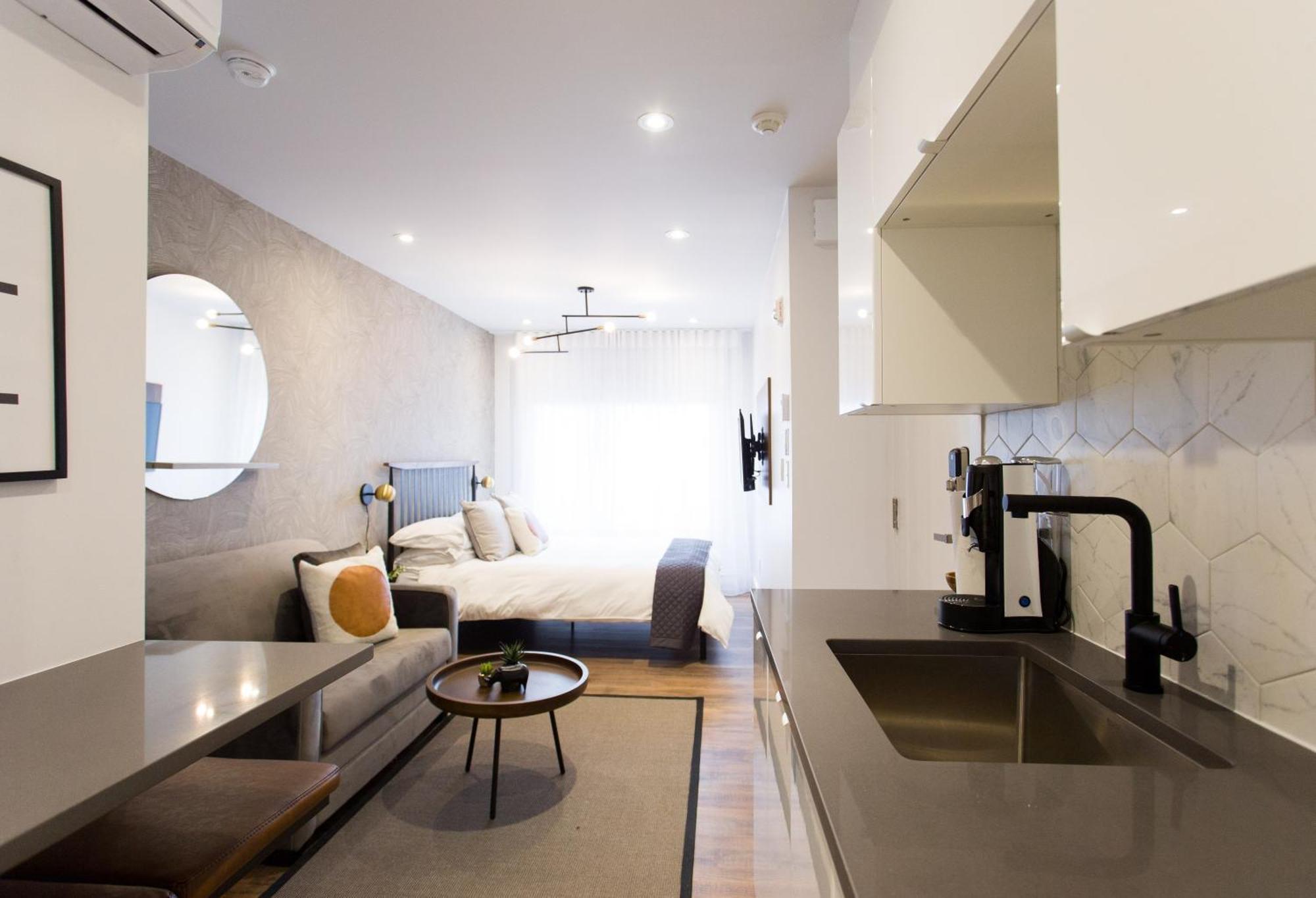 Scandinavian Studio With Full Kitchen And Bath By Den Stays Montréal Szoba fotó